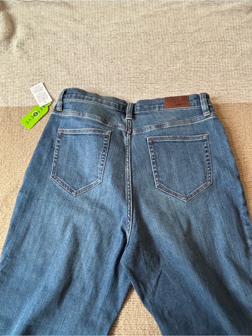 Lands' End Petite Straight Ankle Jeans - Beech Blue - Picture 3 of 3